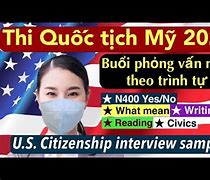 Phỏng Vấn Thi Quốc Tịch Mỹ 2022 Mới Nhất Hôm Nay Youtube